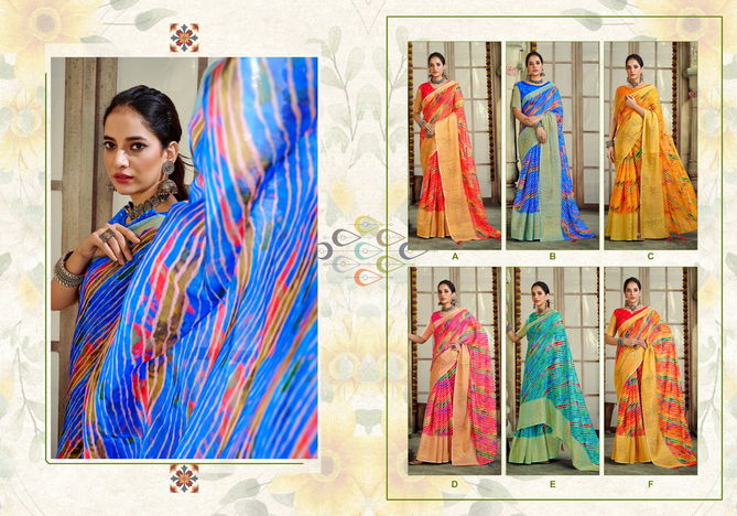 Laheriya By Ynf Printed Designer Sarees Catalog
